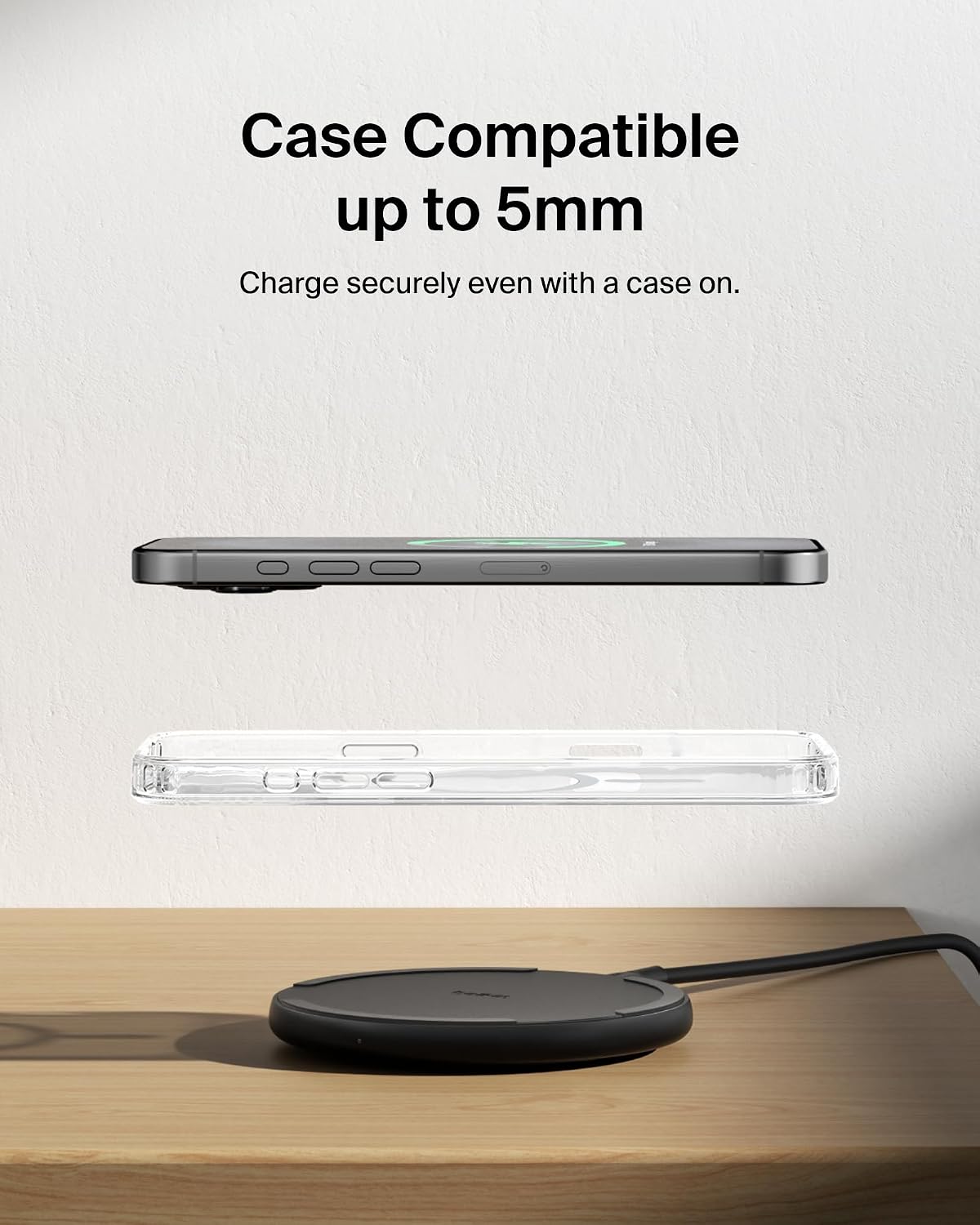 Belkin 15W Wireless Charging Pad with 5ft Cable
