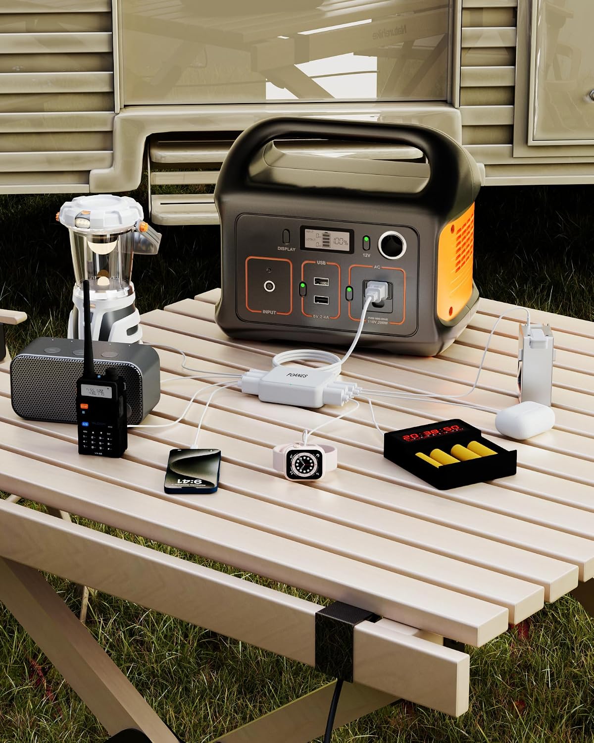 8-Port Travel USB Charger Station, Multi-Port USB C Charger