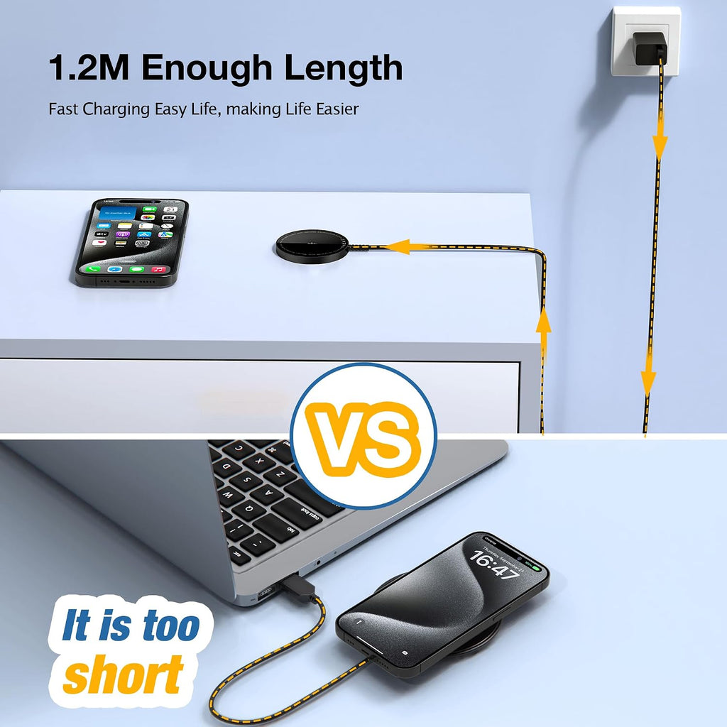 Magnetic Wireless Charger for iPhone, 15W Fast Charging Pad
