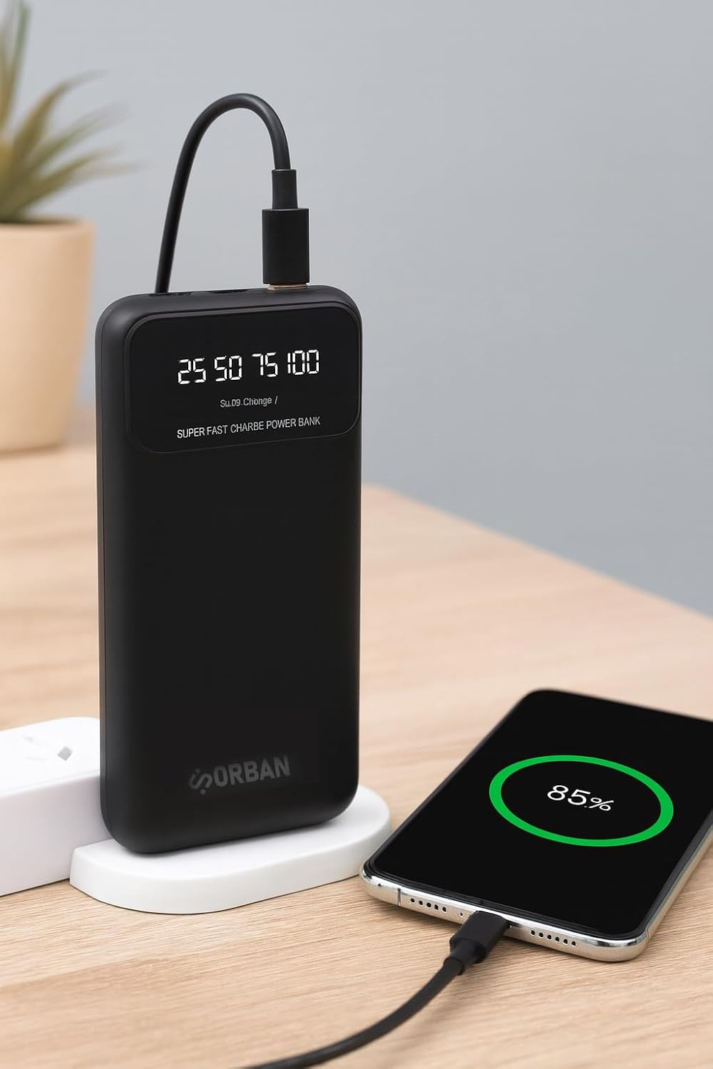 Orban 20000mAh High-Capacity Power Bank with Fast Charging USB & Type-C PD/QC Support
