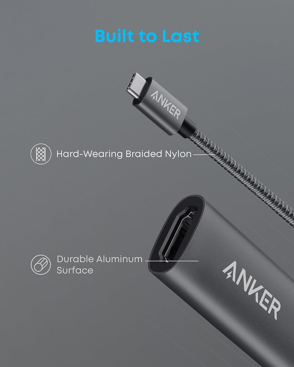 Anker USB C to HDMI Adapter, 4K 60Hz