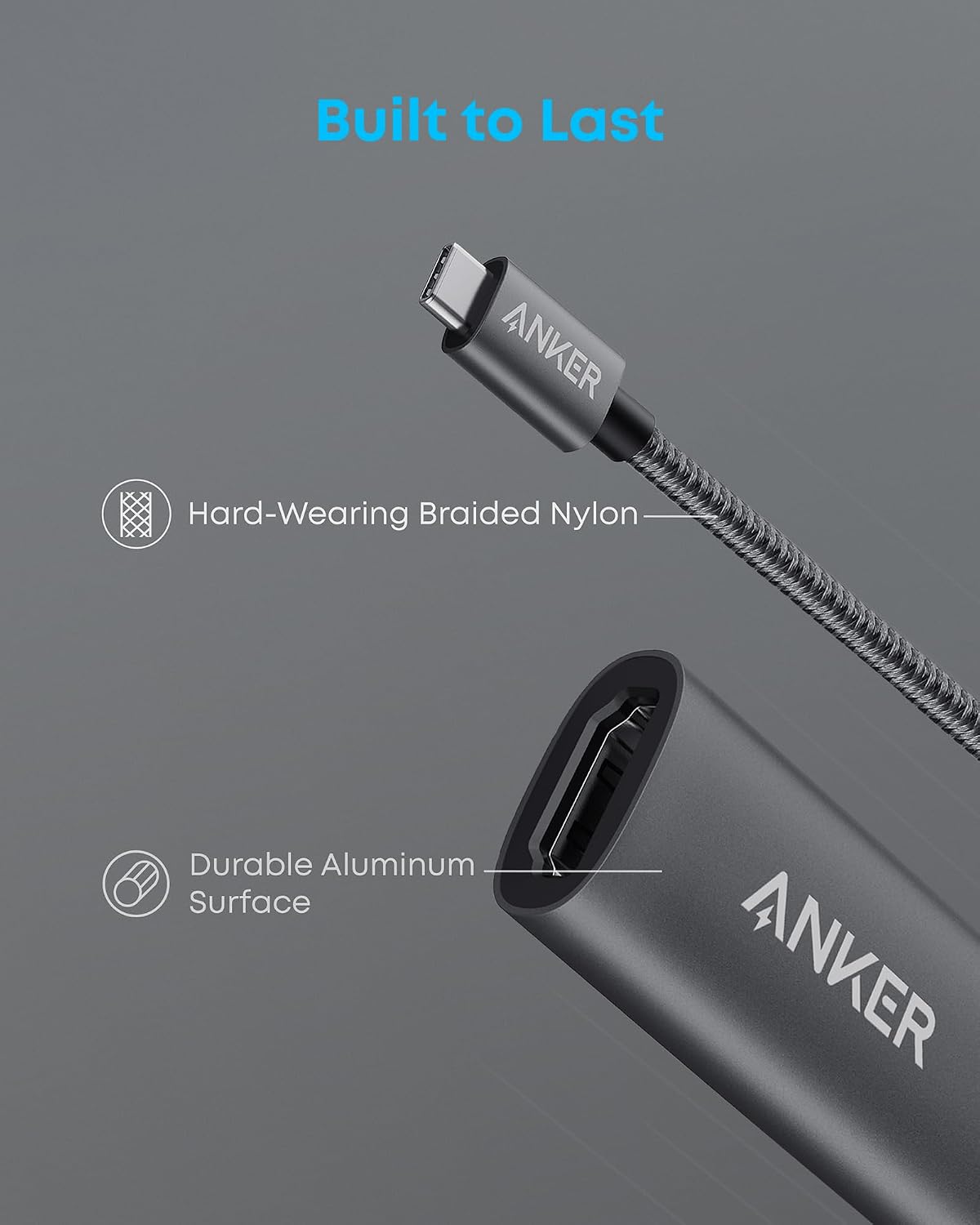Anker USB C to HDMI Adapter, 4K 60Hz